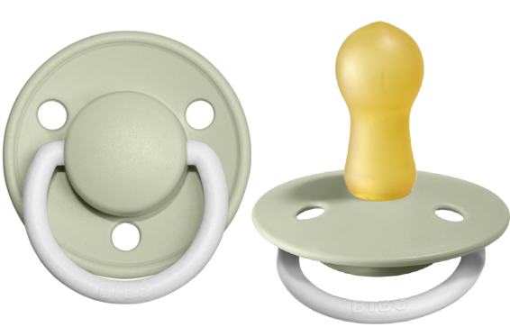 BIBS Pacifier De Lux GLOW Size 1 (0-6mo) 2PK